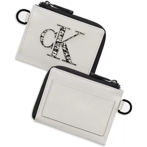 Calvin Klein Mens RFID Leather Slim Minimalist Card Case Wallet SetsGrey