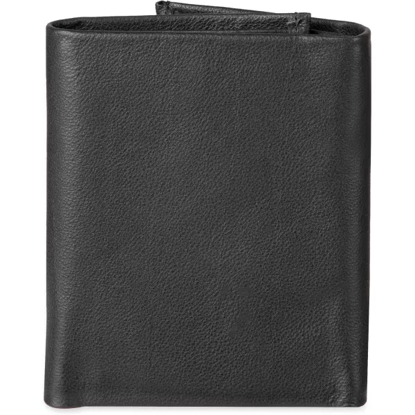 Calvin Klein Mens RFID Leather Trifold WalletBlack