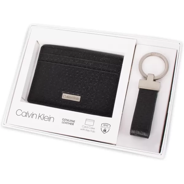 Calvin Klein Mens Wallet SetsMinimalist Card Cases Bifold WalletsBlack  Card Case