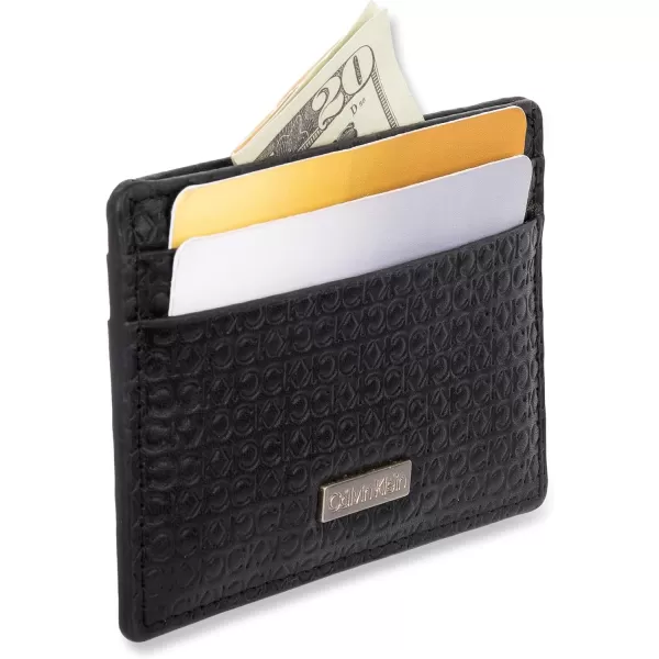 Calvin Klein Mens Wallet SetsMinimalist Card Cases Bifold WalletsBlack  Card Case