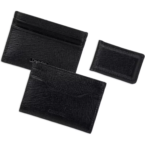 Calvin Klein Mens Wallet SetsMinimalist Card Cases Bifold WalletsBlack Bessemer  Card Case