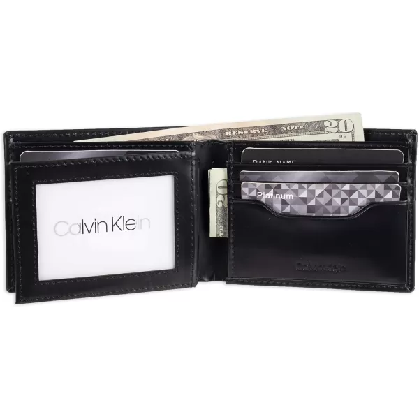 Calvin Klein Mens Wallet SetsMinimalist Card Cases Bifold WalletsBlack Classic  Bifold