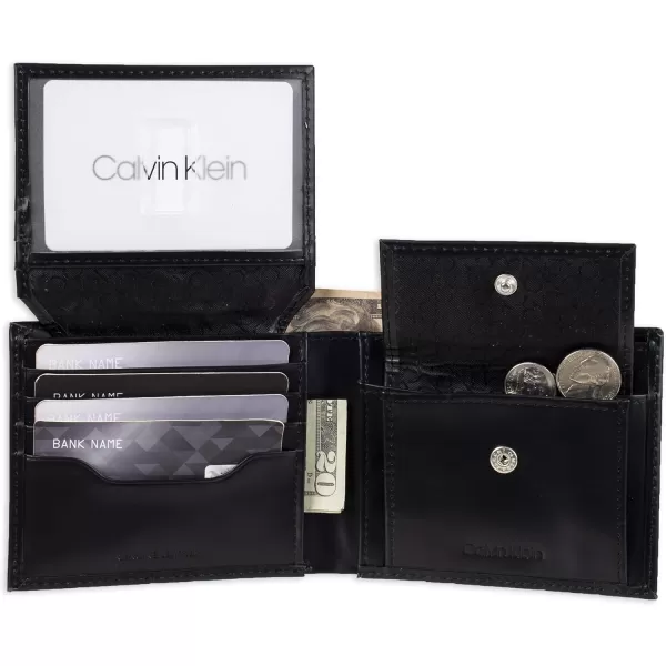 Calvin Klein Mens Wallet SetsMinimalist Card Cases Bifold WalletsBlack Coin Pocket  Bifold