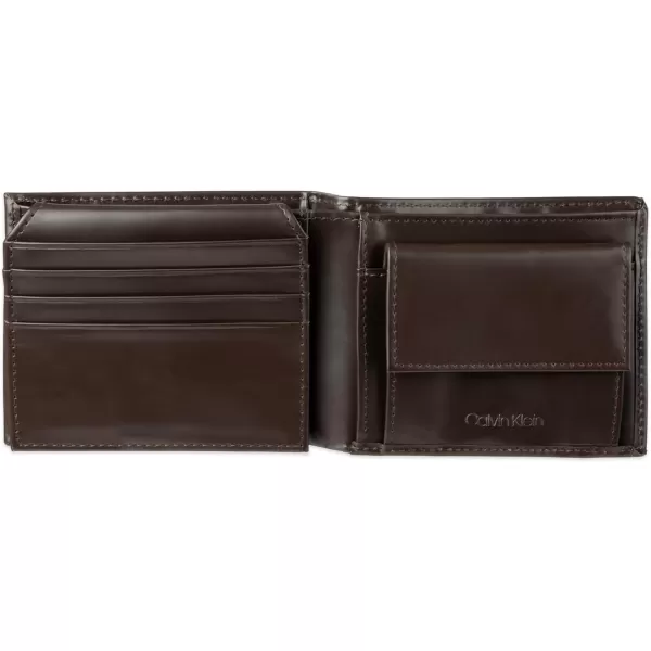 Calvin Klein Mens Wallet SetsMinimalist Card Cases Bifold WalletsBrown Coin Pocket  Bifold