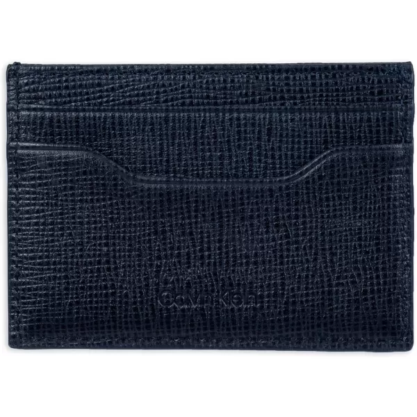 Calvin Klein Mens Wallet SetsMinimalist Card Cases Bifold WalletsNavy Bessemer  Card Case