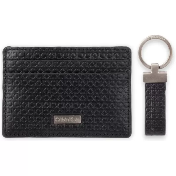 Calvin Klein Mens Wallet SetsMinimalist Card Cases Bifold WalletsBlack  Card Case