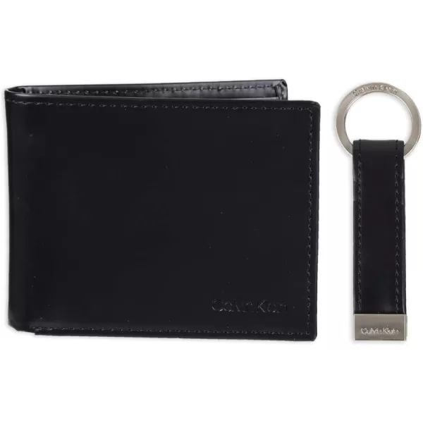 Calvin Klein Mens Wallet SetsMinimalist Card Cases Bifold WalletsBlack Classic  Bifold