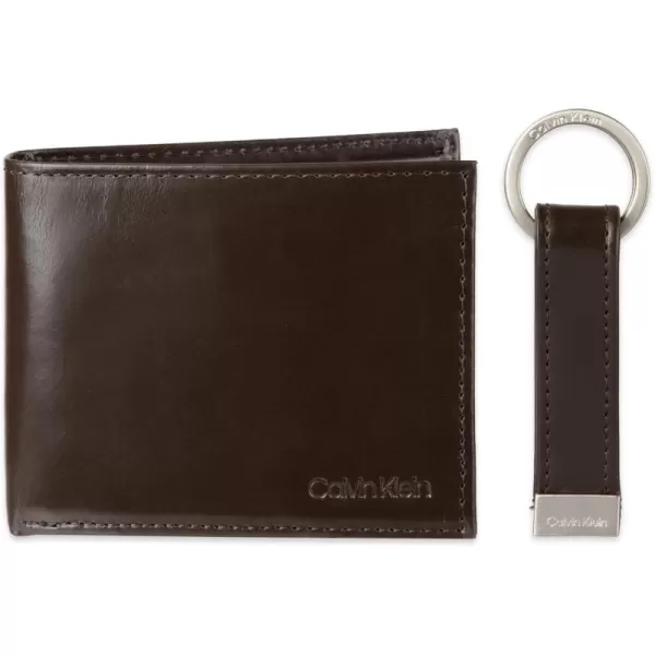 Calvin Klein Mens Wallet SetsMinimalist Card Cases Bifold WalletsBrown  Bifold