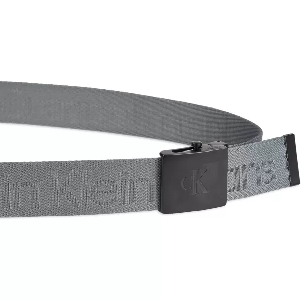 Calvin Klein Mens 38mm Web Belt with LogoGrey