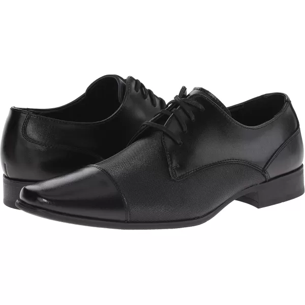 Calvin Klein Mens Bram Oxford Black Diamond LeatherBlack Emboss 001