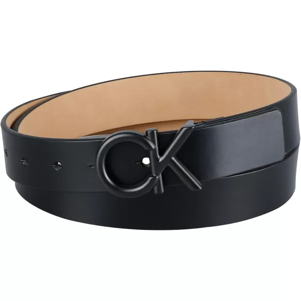 Calvin Klein Mens Casual CK Monogram Cut Out Buckle BeltBlack Casual