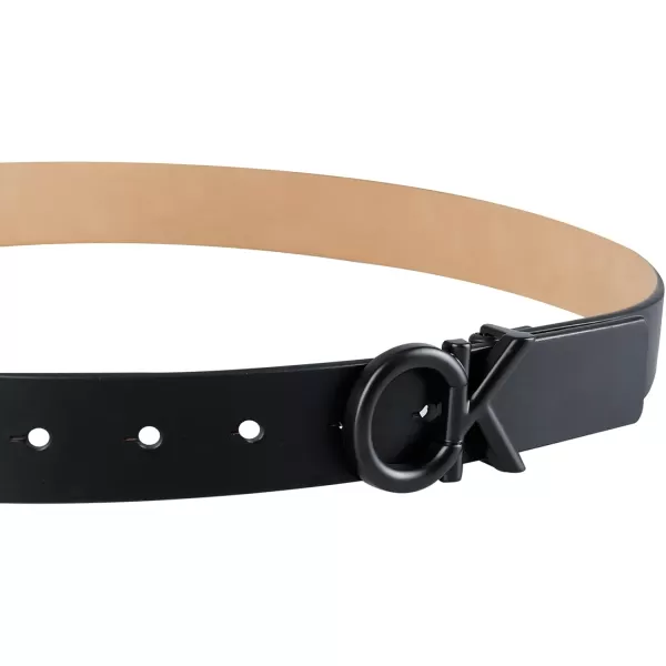 Calvin Klein Mens Casual CK Monogram Cut Out Buckle BeltBlack Casual