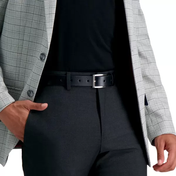 Calvin Klein Mens Modern Dress Minimalist Belt with Classic Harness BuckleBlack