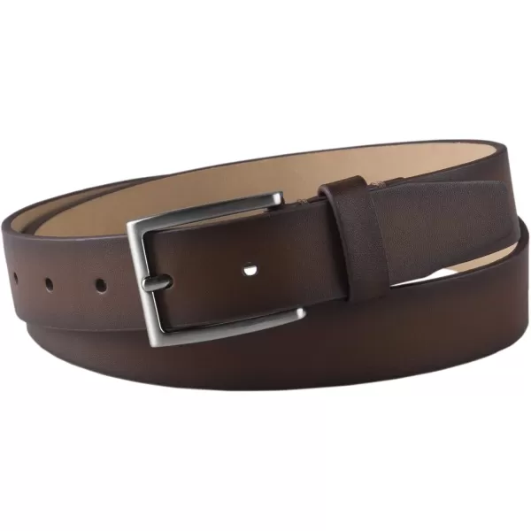 Calvin Klein Mens Modern Dress Minimalist Belt with Classic Harness BuckleCognac