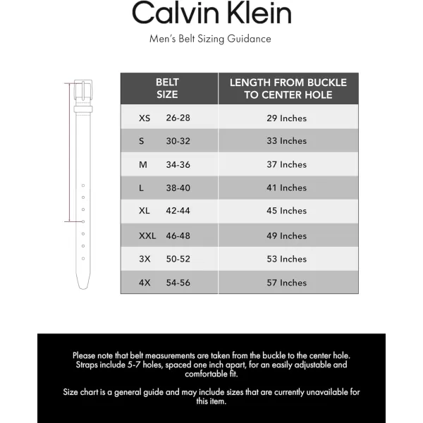 Calvin Klein Mens Modern Dress Minimalist Belt with Classic Harness BuckleDeep Black