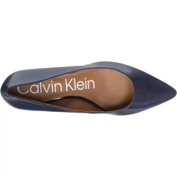 Calvin Klein Womens Gabrianna Pump Navy Leather 75 Medium us