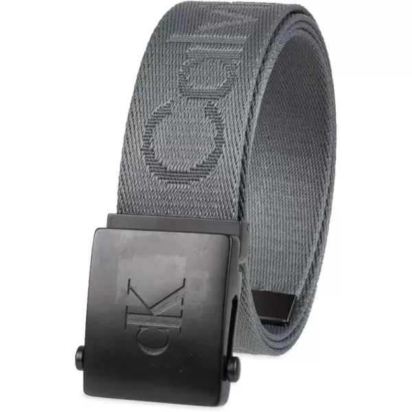 Calvin Klein Mens 38mm Web Belt with LogoGrey