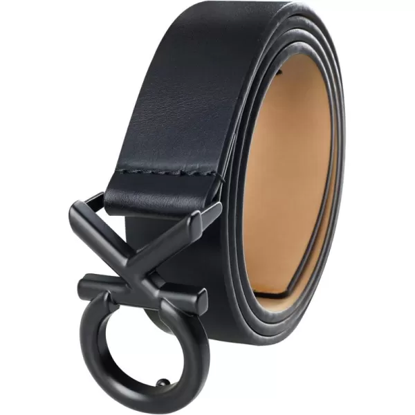 Calvin Klein Mens Casual CK Monogram Cut Out Buckle BeltBlack Casual