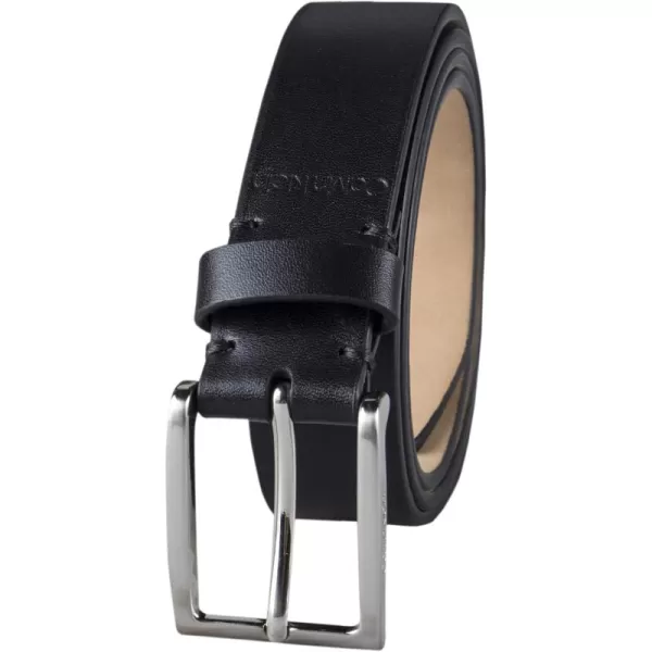 Calvin Klein Mens Modern Dress Minimalist Belt with Classic Harness BuckleBlack