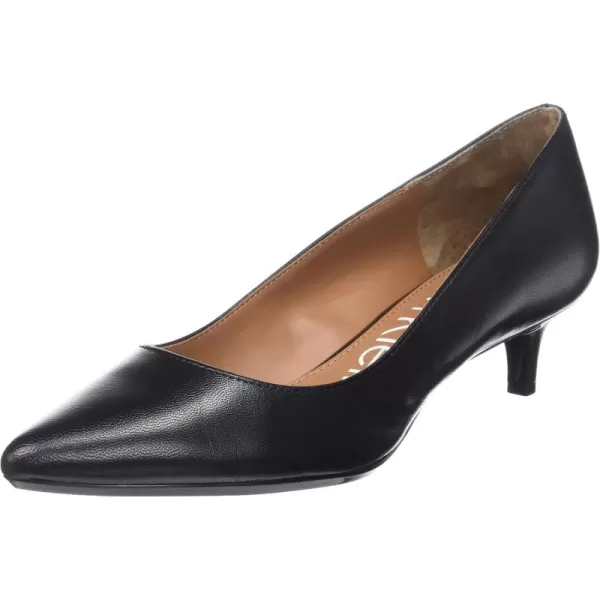 Calvin Klein Womens Gabrianna Pump Black Leather 75 Medium us