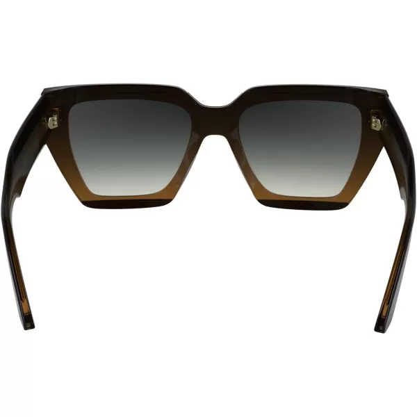 imageCalvin Klein Womens Ck24533s Rectangular SunglassesBlackCharcoal