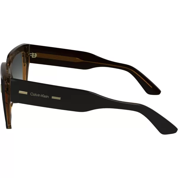 imageCalvin Klein Womens Ck24533s Rectangular SunglassesBlackCharcoal