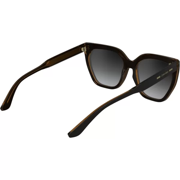 imageCalvin Klein Womens Ck24535s Rectangular SunglassesBlackCharcoal