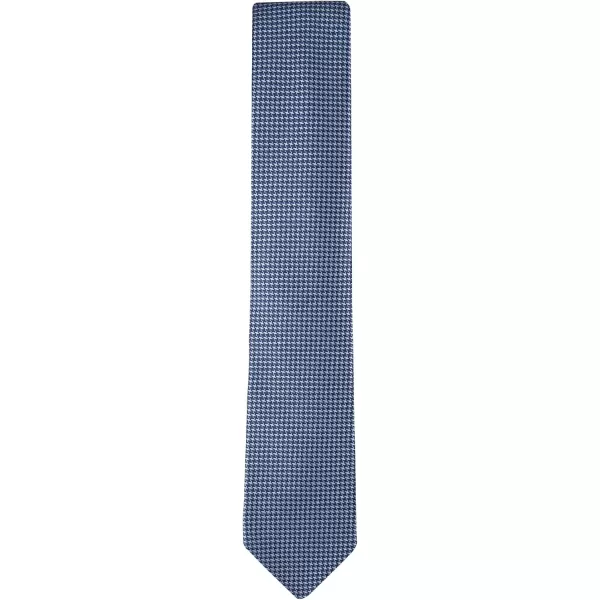 imageCalvin Klein Mens Classic Navy Blue Solid and Pattern Ties Standard and Extra Long SizesBlue Houndstooth