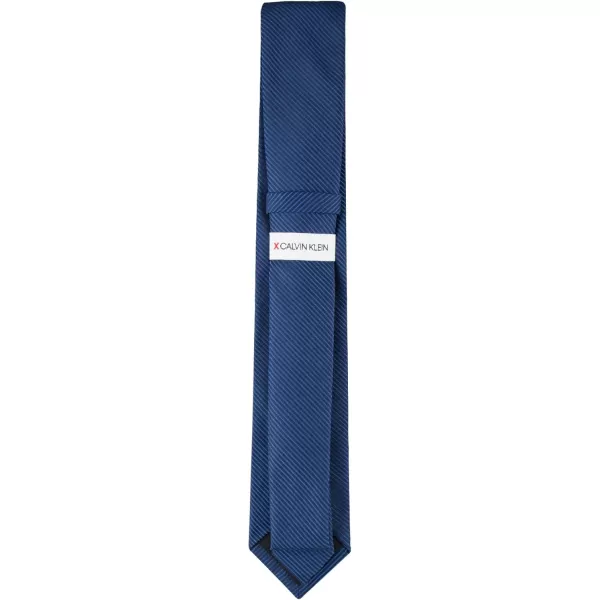 imageCalvin Klein Mens Classic Navy Blue Solid and Pattern Ties Standard and Extra Long SizesNavy Cord