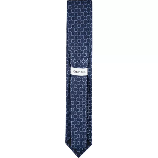 imageCalvin Klein Mens Classic Navy Blue Solid and Pattern Ties Standard and Extra Long SizesNavy Medallion