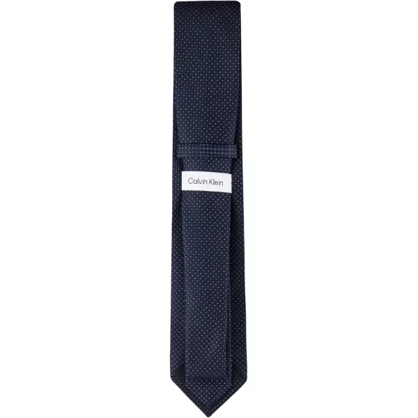 imageCalvin Klein Mens Classic Navy Blue Solid and Pattern Ties Standard and Extra Long SizesNavy Micro