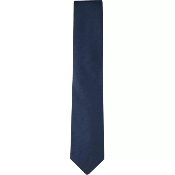 imageCalvin Klein Mens Classic Navy Blue Solid and Pattern Ties Standard and Extra Long SizesNavy Spun Solid