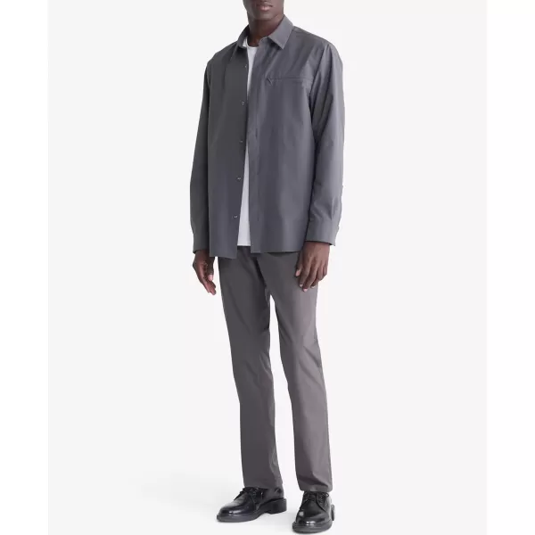 imageCalvin Klein Mens Slim Fit Woven Stretch ChinoAsphalt