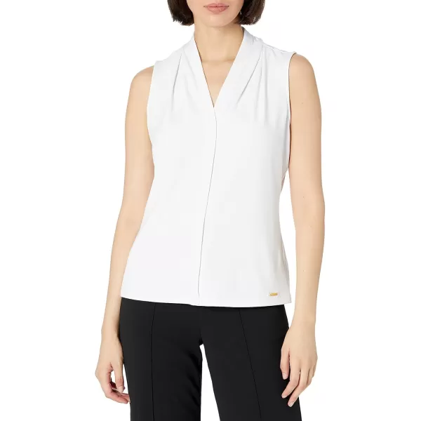 imageCalvin Klein Womens Womens Solid Vneck CamiWhite