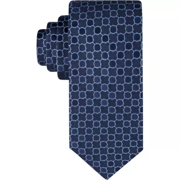 imageCalvin Klein Mens Classic Navy Blue Solid and Pattern Ties Standard and Extra Long SizesNavy Medallion