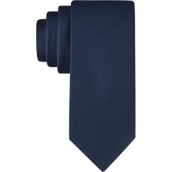 imageCalvin Klein Mens Classic Navy Blue Solid and Pattern Ties Standard and Extra Long SizesNavy Spun Solid