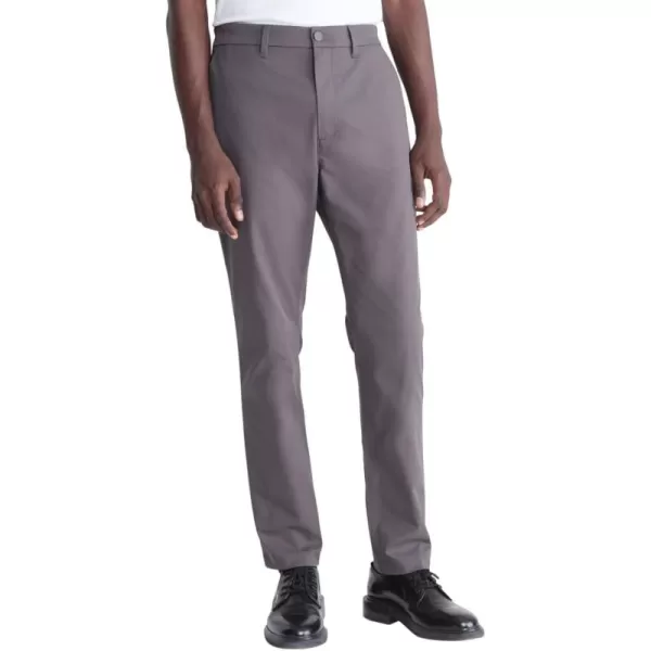 imageCalvin Klein Mens Slim Fit Woven Stretch ChinoAsphalt