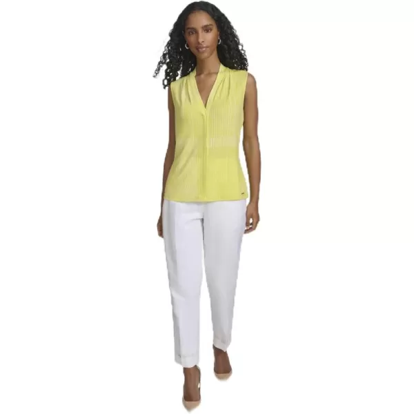 imageCalvin Klein Womens Womens Solid Vneck CamiPearWhite