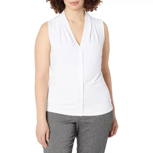 imageCalvin Klein Womens Womens Solid Vneck CamiWhite