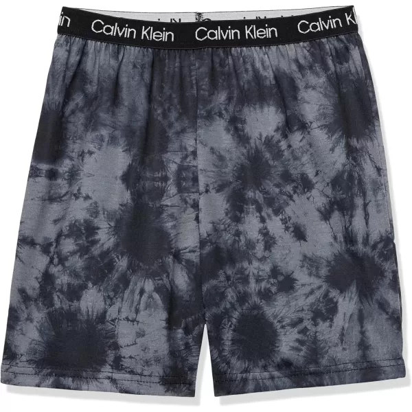 imageCalvin Klein Boys Two Piece Sleepwear Top and Bottom Pajama SetBlack Tie Dye