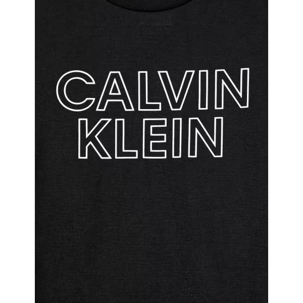 imageCalvin Klein Boys Two Piece Sleepwear Top and Bottom Pajama SetBlack Tie Dye