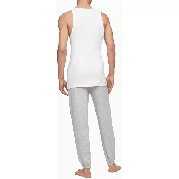 imageCalvin Klein Mens Cotton Classics 3Pack Tanks3 White  Tank