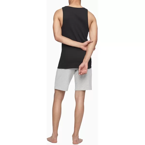 imageCalvin Klein Mens Cotton Classics 3Pack TanksBlack  White  Grey Heather