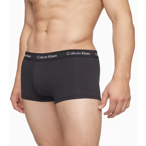 imageCalvin Klein Mens Cotton Stretch 3Pack Low Rise Trunks3 Black