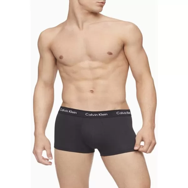 imageCalvin Klein Mens Cotton Stretch 3Pack Low Rise Trunks3 Black