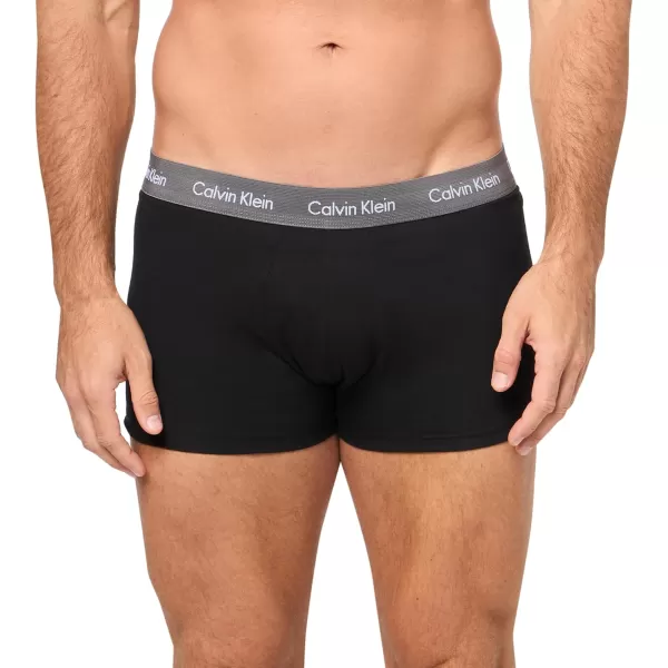 imageCalvin Klein Mens Cotton Stretch 3Pack Low Rise TrunksBlack Bodies W Spellbound  Eiffel Tower  Cherry Kiss Wb