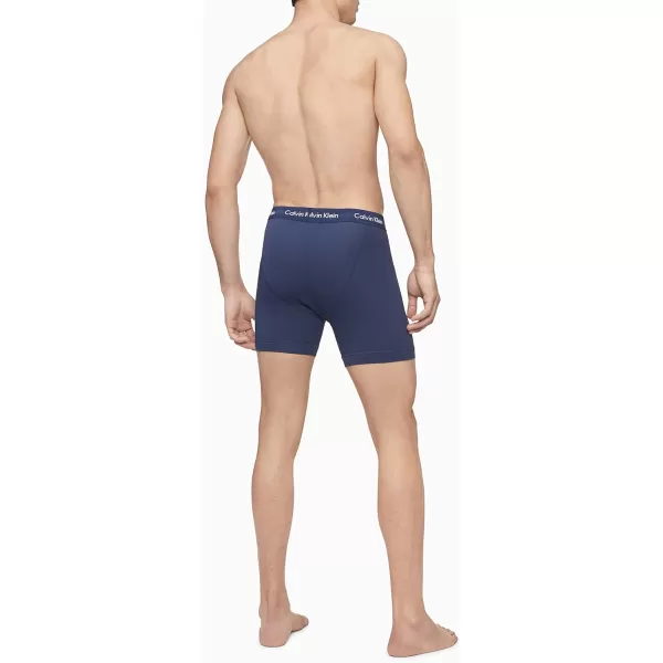 imageCalvin Klein Mens Cotton Stretch 7Pack Boxer Brief2 Blue Shadow  2 White  2 Black  1 Cobalt Water