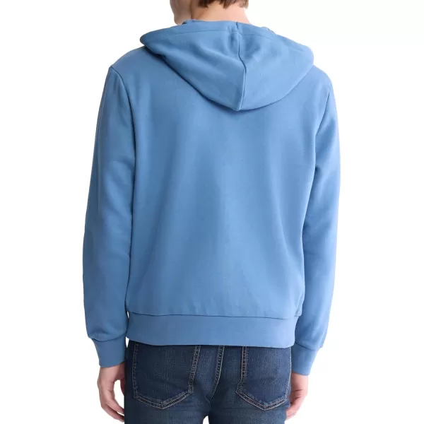 imageCalvin Klein Mens Relaxed Fit Archive Logo Fleece Full Zip HoodieBlue Horizon