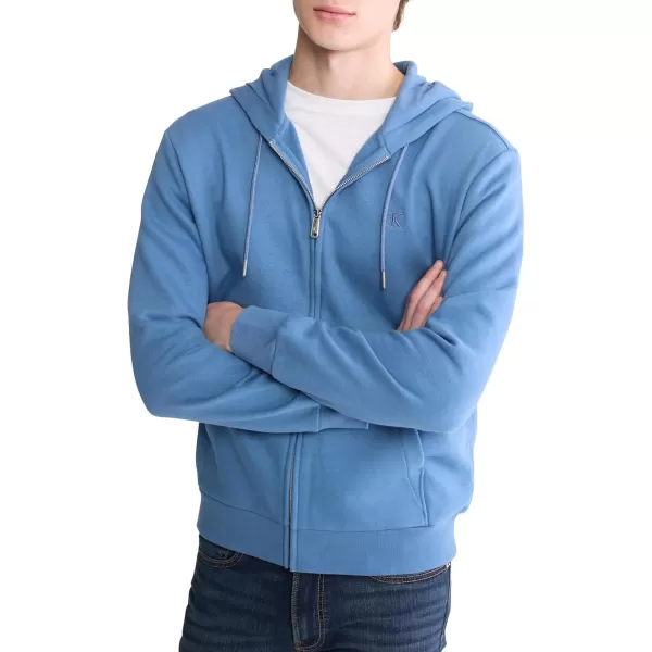 imageCalvin Klein Mens Relaxed Fit Archive Logo Fleece Full Zip HoodieBlue Horizon