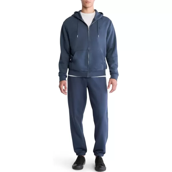 imageCalvin Klein Mens Relaxed Fit Archive Logo Fleece Full Zip HoodieInk